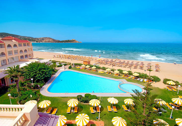 Vue magnifique sur mer et piscine de l'hotel Golden Yasmin Méhari Tabarka